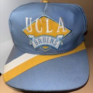 Vintage 90s UCLA Bruins The Pro Side Liner TM Snapback Hat Logo Blue & Gold Cap